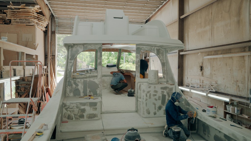 Campbell Crisler inspects an ongoing project before calling with a client to verify measurements and special features.