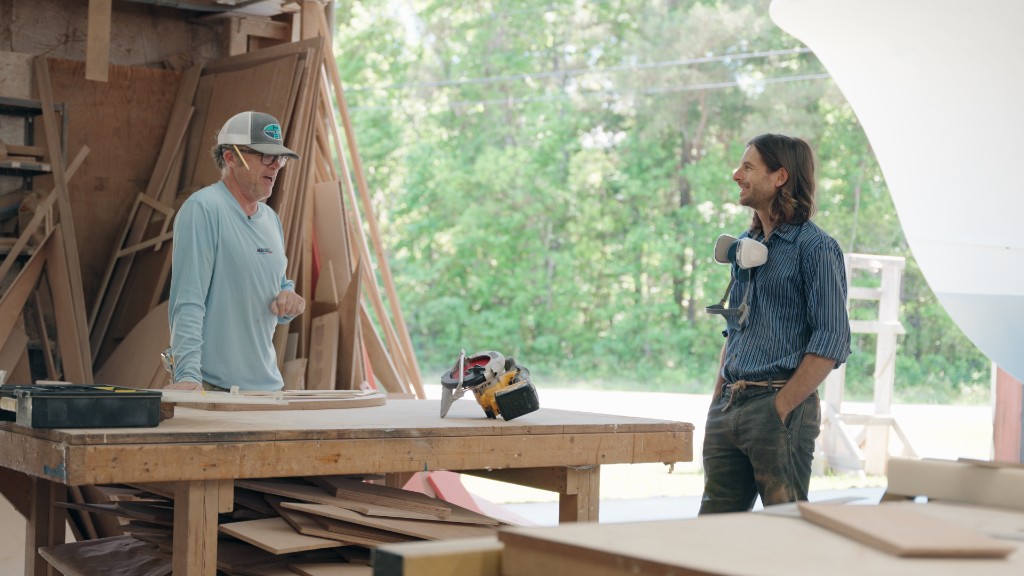Harrison laughs with u201cRed,u201d another member of his staff. u201cI had been into carpentry before I moved here,u201d Red shared, u201cA friend of mine told me to contact Patrick, and Iu2019ve been here ever since.u201d